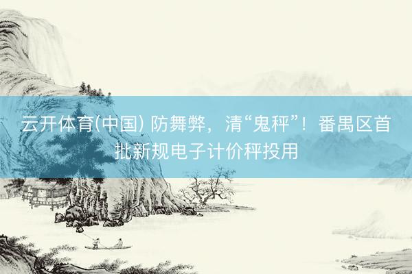 云开体育(中国) 防舞弊，清“鬼秤”！番禺区首批新规电子计价秤投用